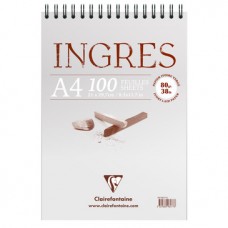 ZĪMĒŠANAS BLOKS INGRES ar spirāli  A4/100 80 gr